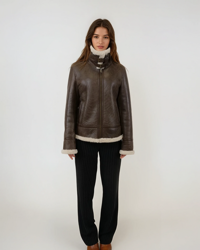 Hadine,60 cm. - Collar - Cool Lamb - Women - Brown