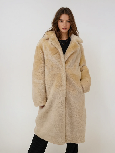 Izia, 105 cm. - Collar - La Coon Lamb - Women - Light Camel