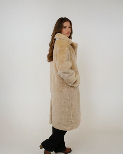 Izia, 105 cm. - Collar - La Coon Lamb - Women - Light Camel