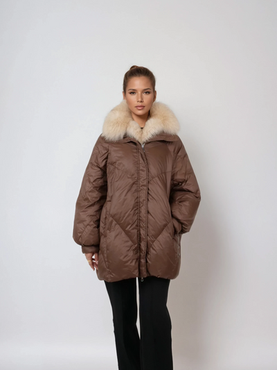 Ivory, 80 cm. - Down - Women - Latte