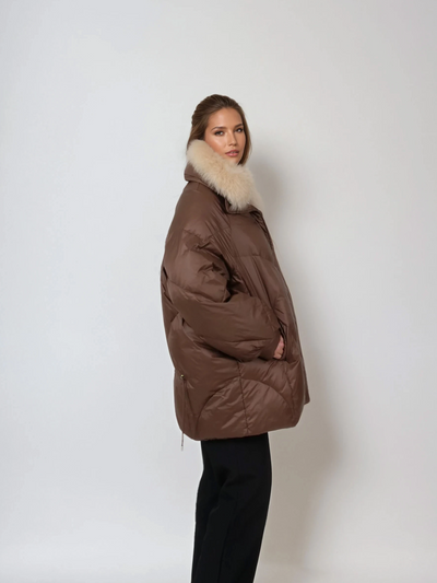 Ivory, 80 cm. - Down - Women - Latte