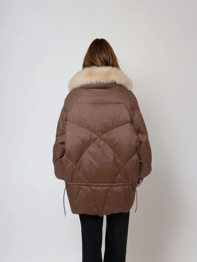 Ivory, 80 cm. - Down - Women - Latte