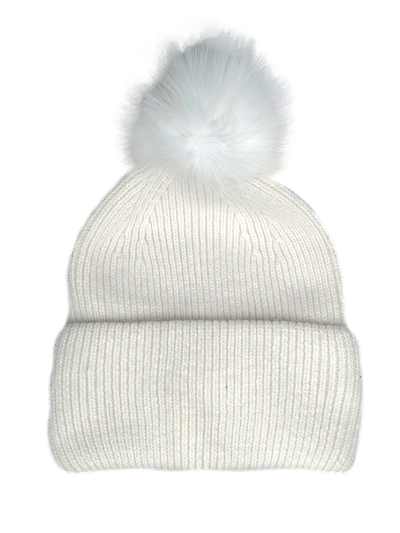 HL22C007 Angora Hat - Knitted Yarn - Accesories - White