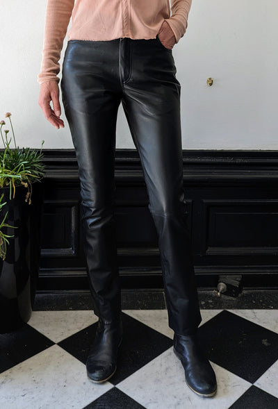 Jill Trouser - Lamb Nappa Leather - Women - Black