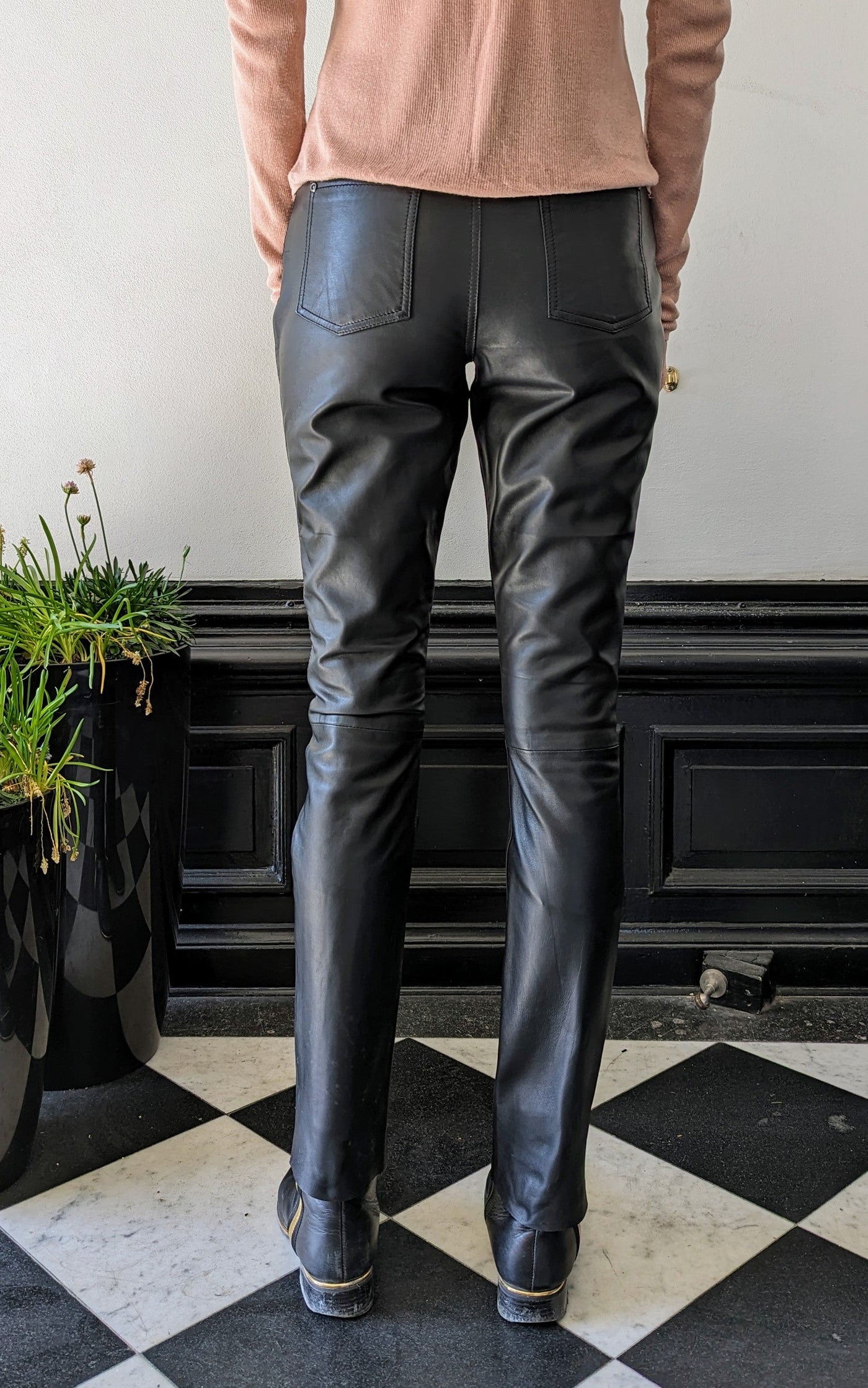 Jill Trouser - Lamb Nappa Leather - Women - Black