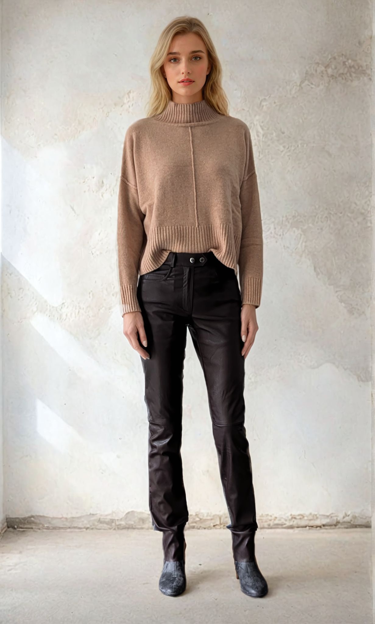 Envi Trousers - Lamb Stretch Leather - Women - Brown