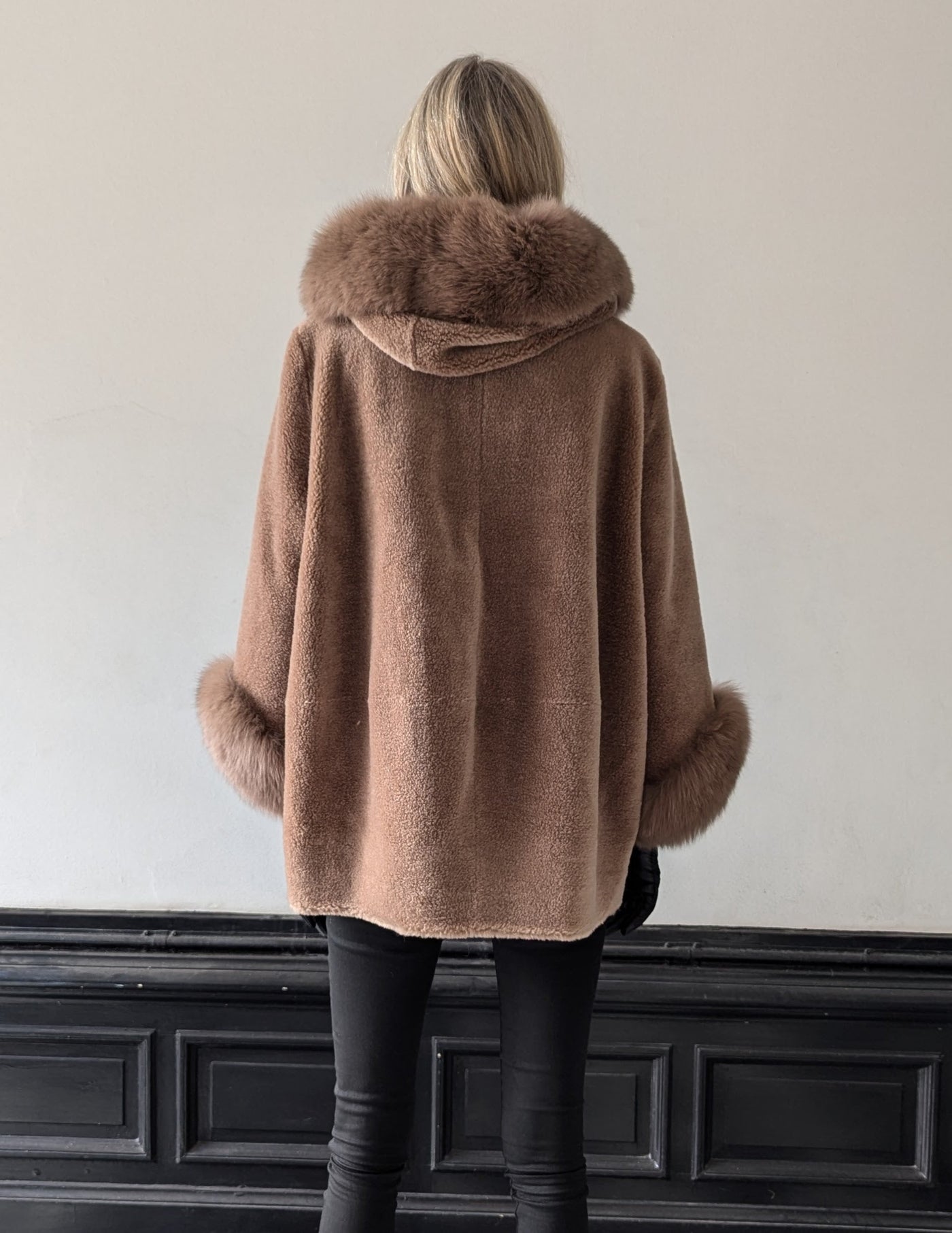 Franciane, 78 cm. - Hood - Air Wool - Women - Chestnut