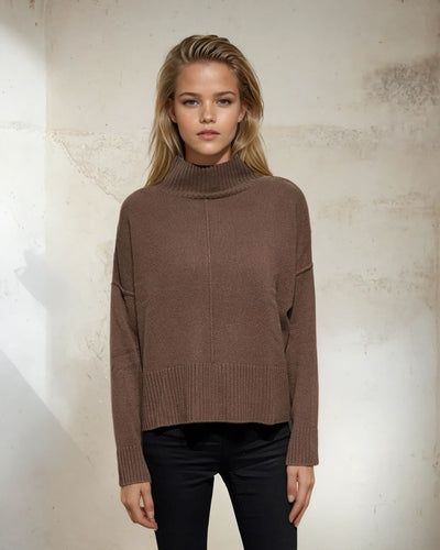 SY-23080 Sweater - 100% Cashmere - Accesories - Dark Brown