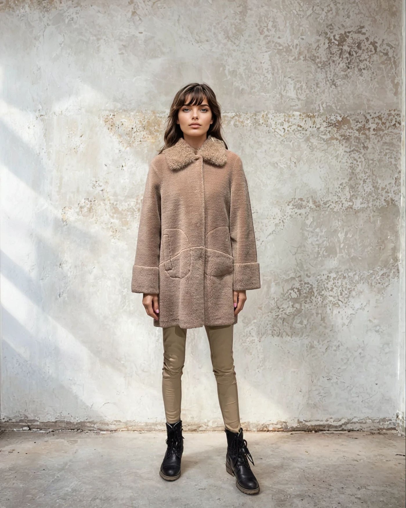Ivicia, 85 cm. - Collar - Air Wool - Women - Chestnut