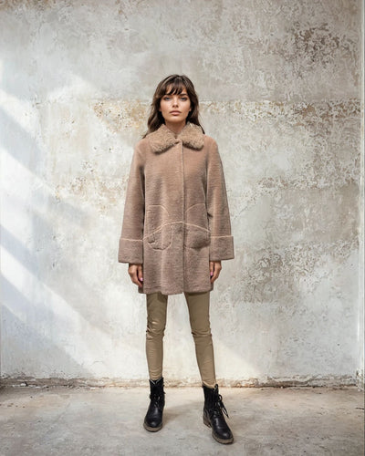 Ivicia, 85 cm. - Collar - Air Wool - Women - Chestnut