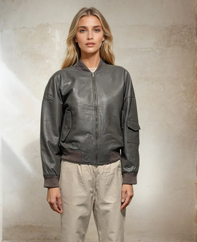 Ibiz, 55 cm.  - Lamb Nappa Leather - Women - Grey