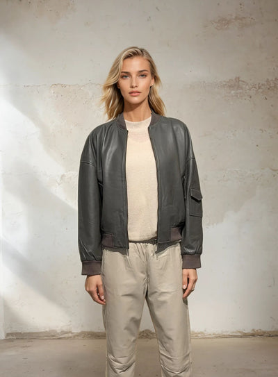 Ibiz, 55 cm.  - Lamb Nappa Leather - Women - Grey