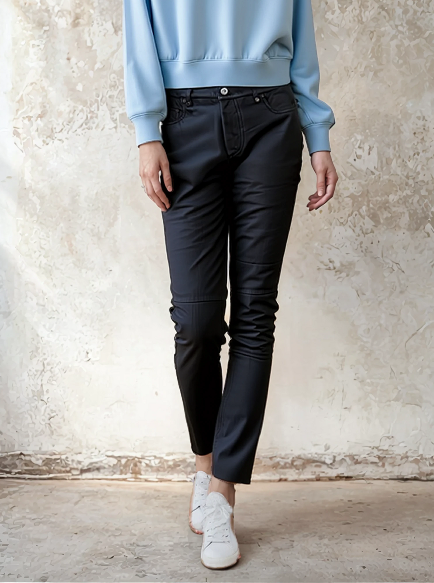 Jill Trouser - Lamb Nappa Leather - Women - Black