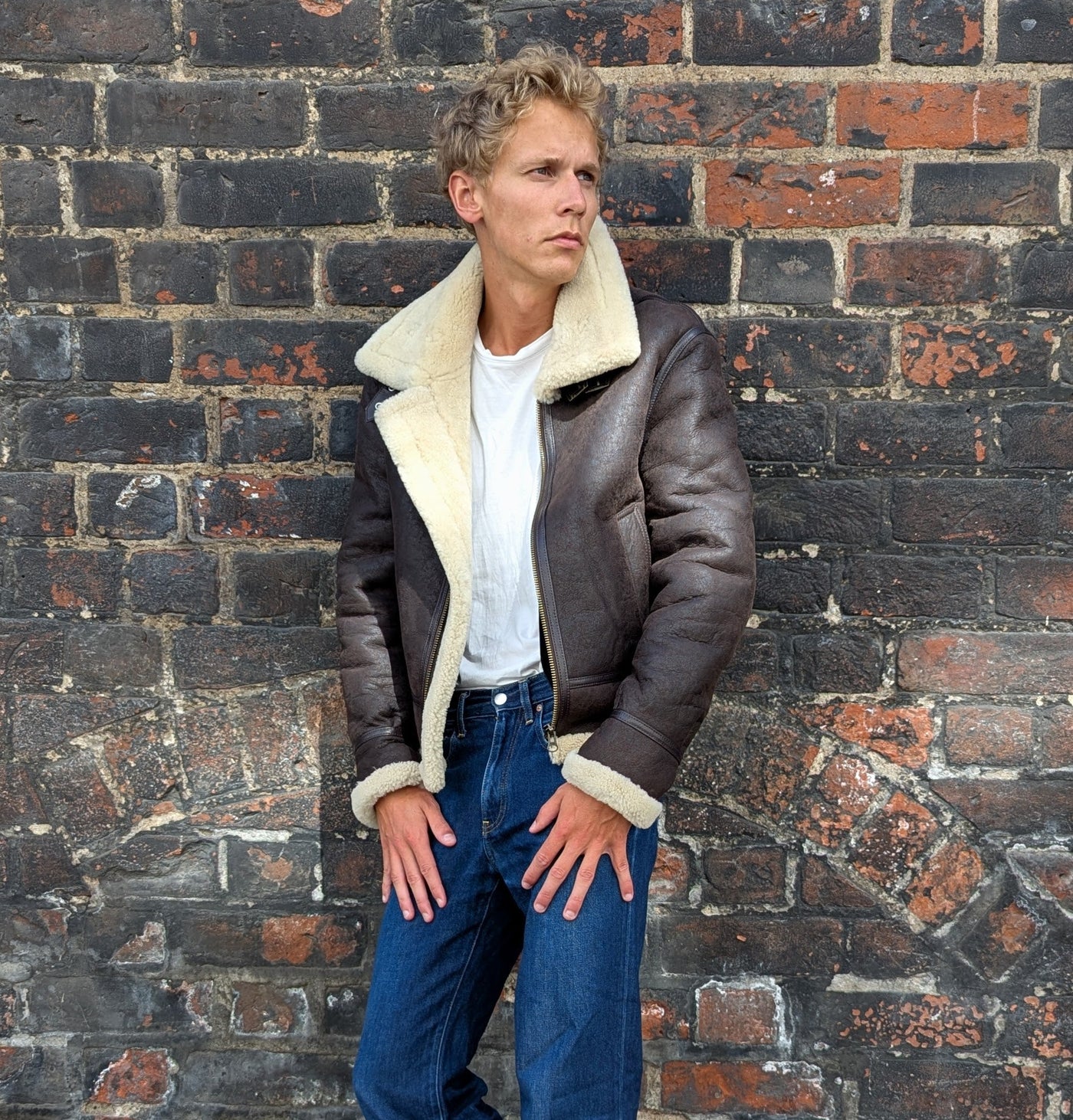 Joost, 65 cm. - Nappa Lamb Crack Washed - Man - Dark Brown