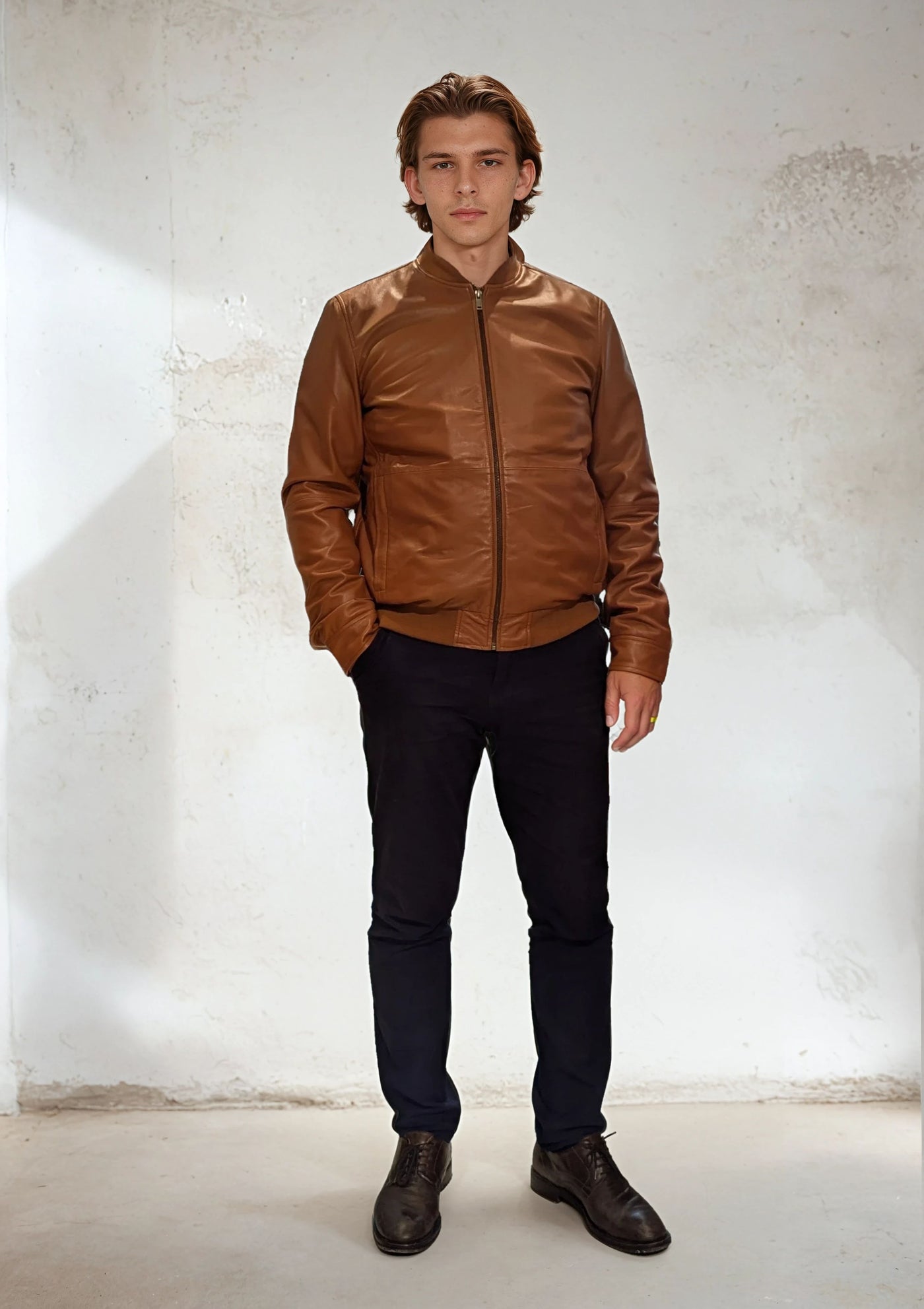 Benn - Lamb Thick Dace Leather -Women - Cognac