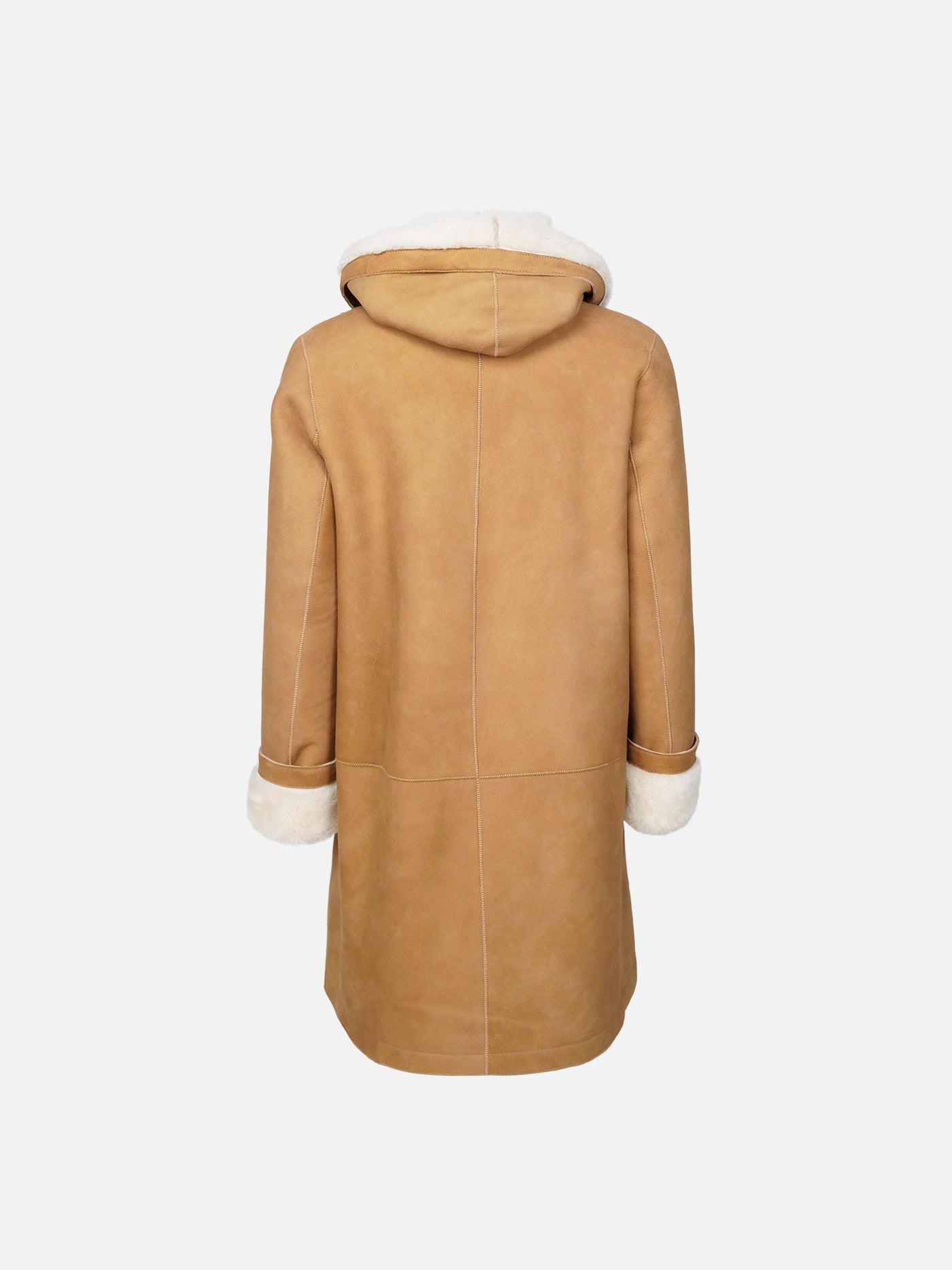 969, 90 cm. - Hood - Suede Lamb - Women - Cognac
