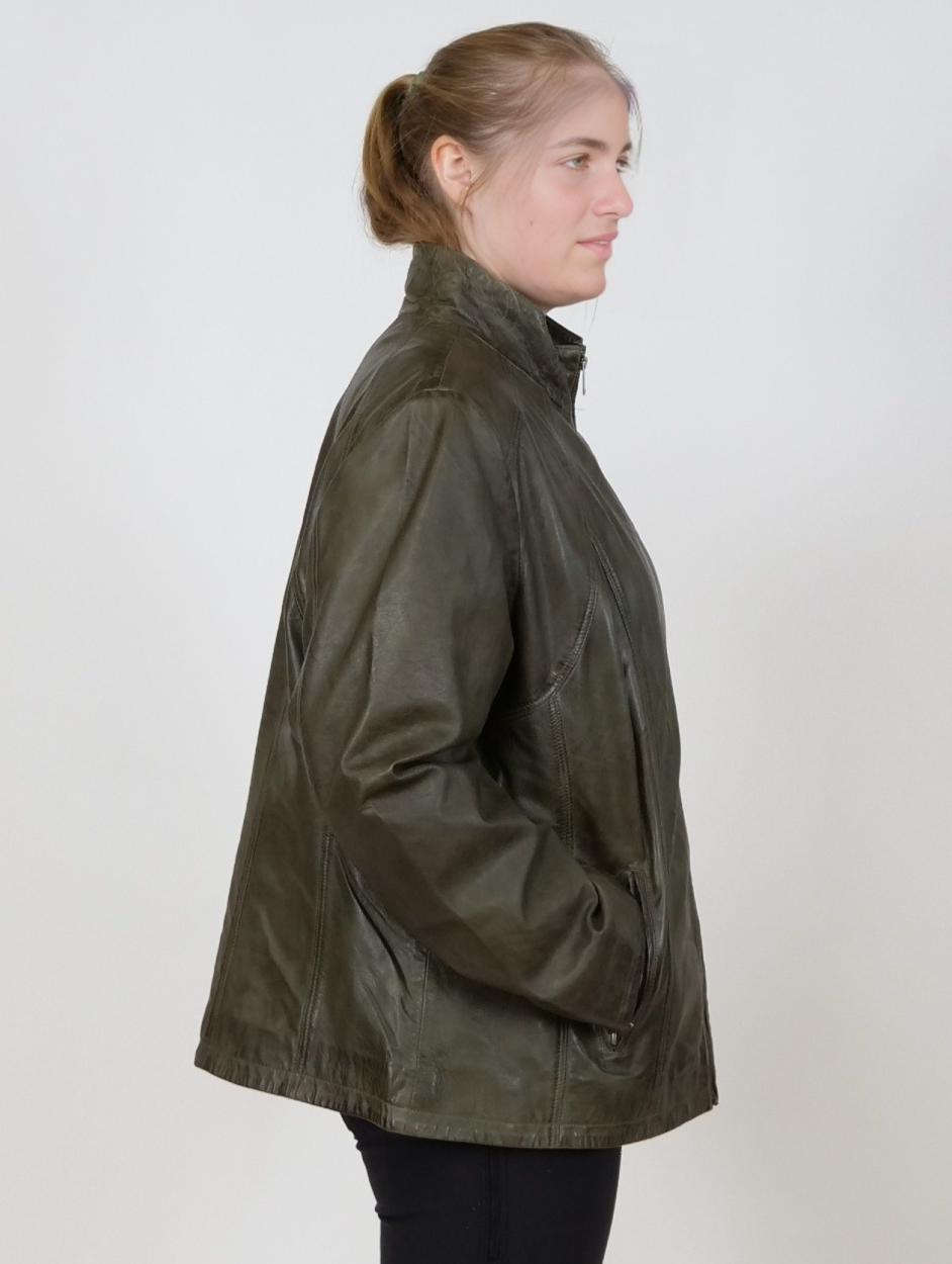 Sille XL, 70 cm. - Lamb Leather - Women - Olive