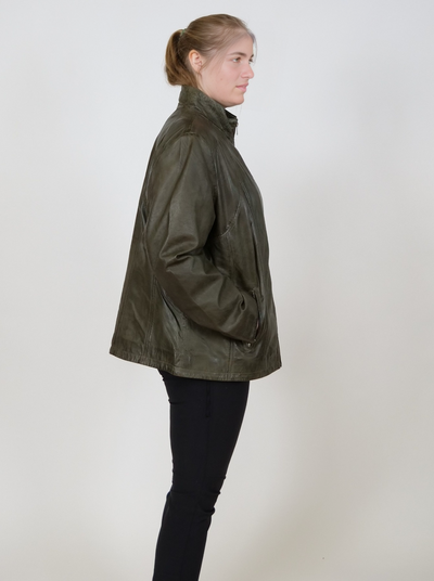 Sille XL, 70 cm. - Lamb Leather - Women - Olive