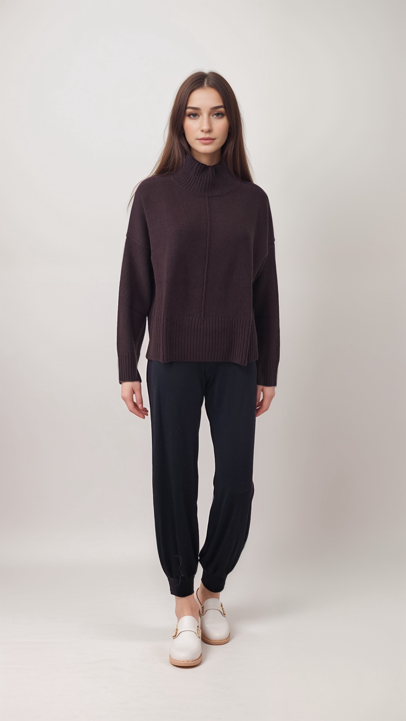 SY-23080 Sweater - 100% PureCashmere - Accesories - Brown