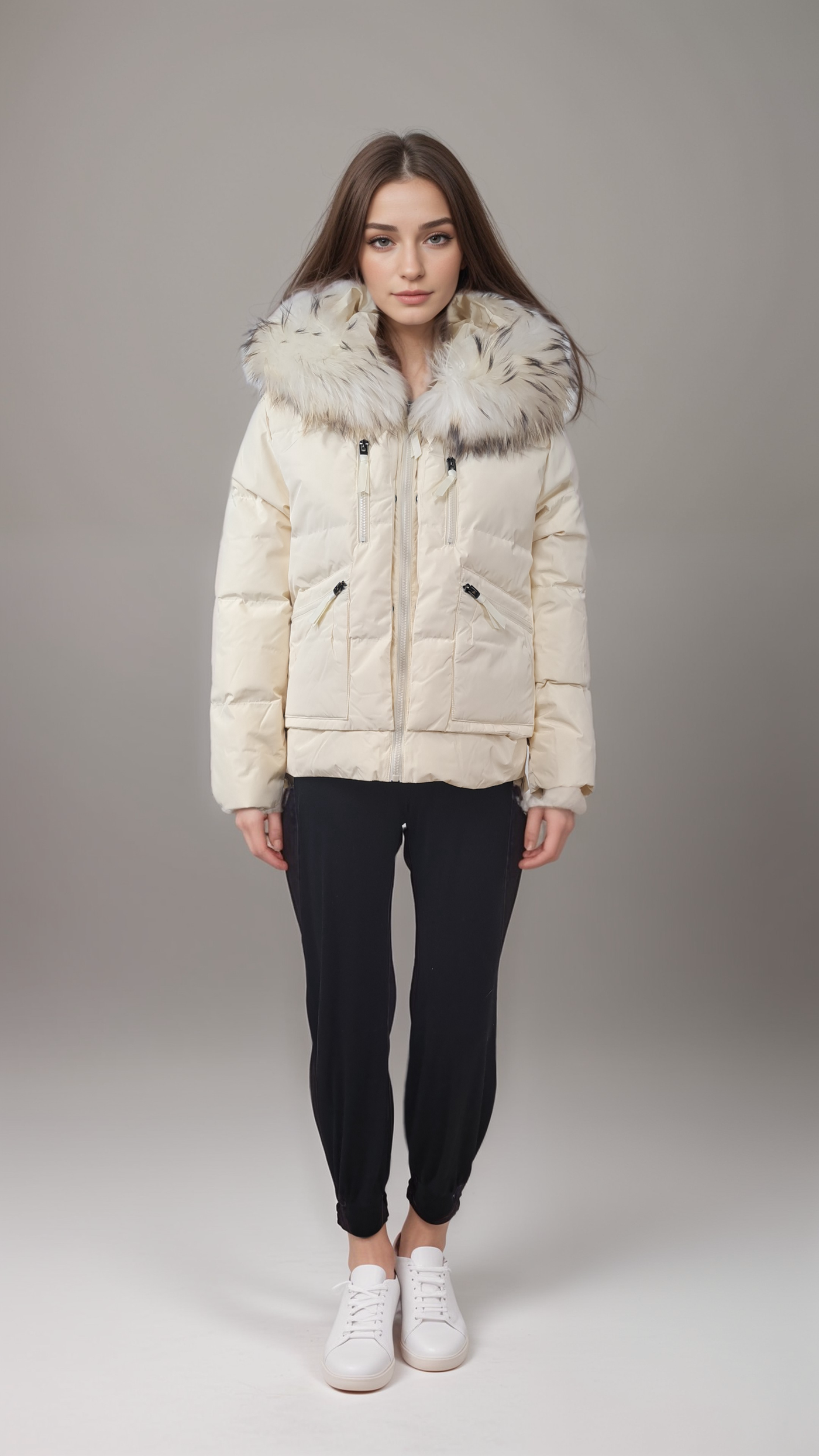 Fugge, 61 cm. - Hood - Down - Women - Off White