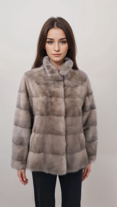 Olise, 60 cm. - Mink - Women - Silver Blue