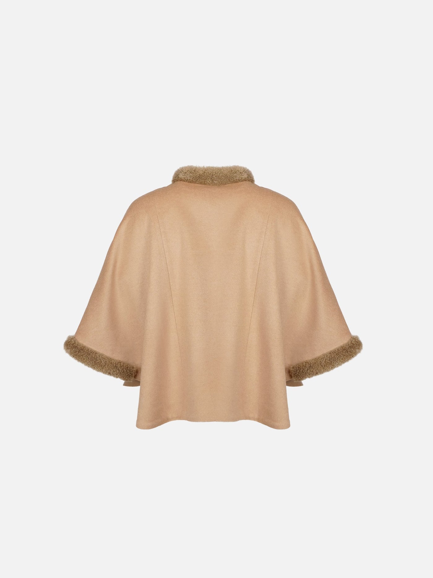 Damini Poncho, 75 cm. - 100% Wool - Women - Camel