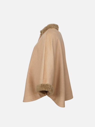 Damini Poncho, 75 cm. - 100% Wool - Women - Camel