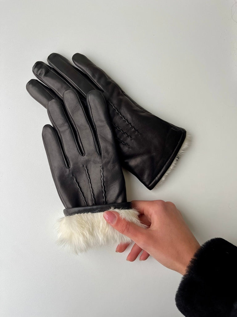 127-W Glove - Lamb Slink Leather -Accesories - Black