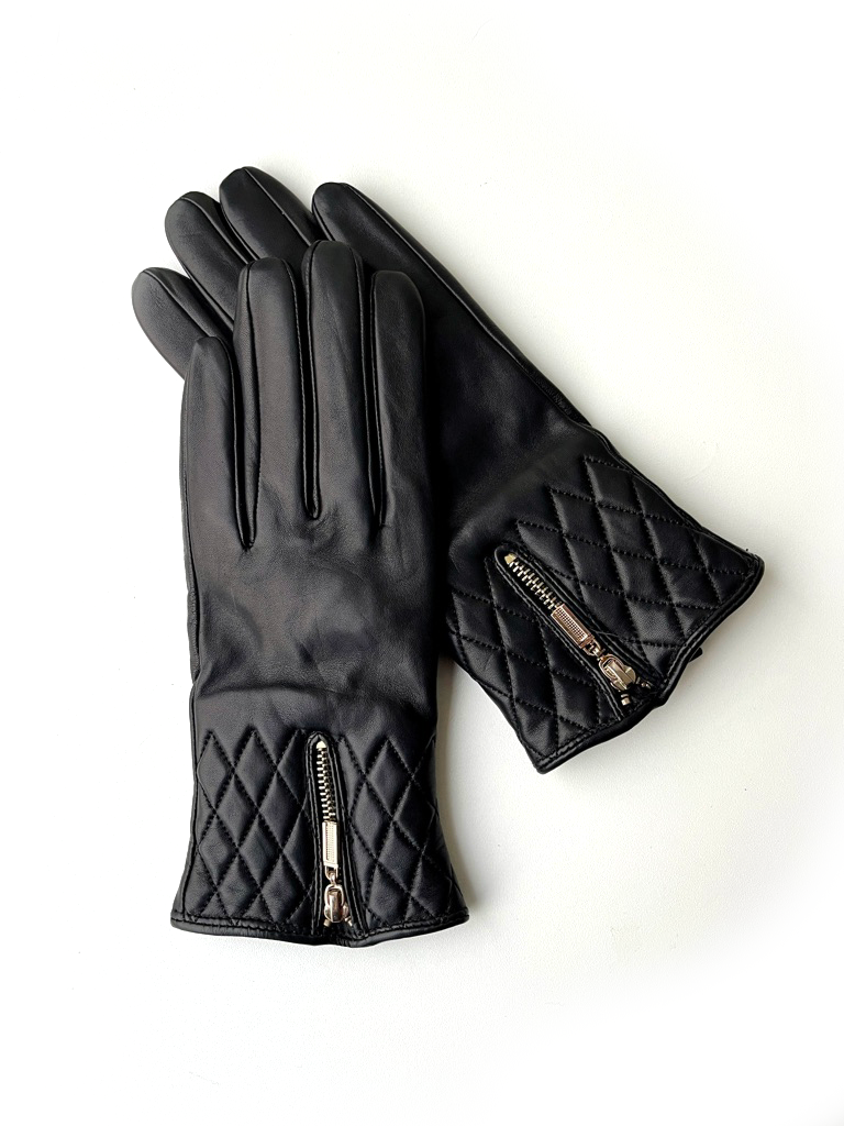 2687 Glove - Lamb Slink Leather -Accesories - Black