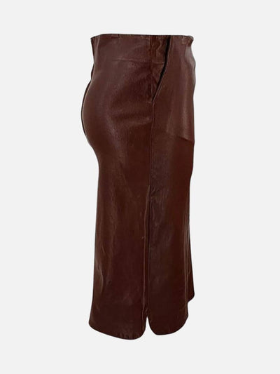 Carlotta Skirt - Lamb Stretch Leather - Women - Copper Brown