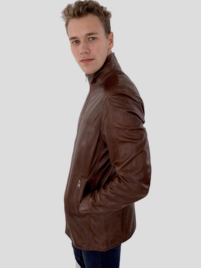 Brenton - Long - Lamb Copper Leather - Man - Brown