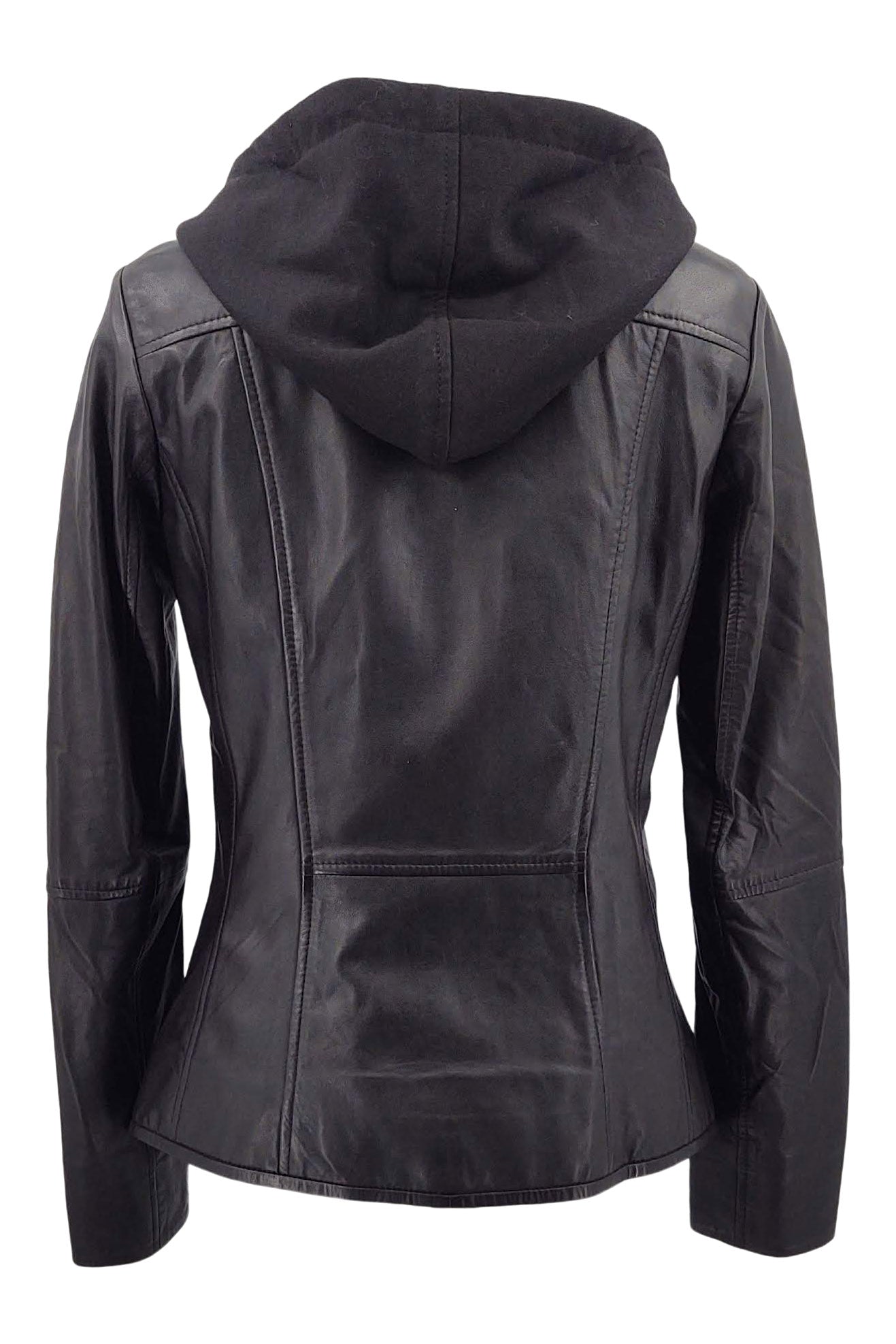 Zil - Hood - Lamb Thin Malli Leather -Women - Black / Læder Skinds Jakke - Levinsky - Kvinde | STAMPE PELS