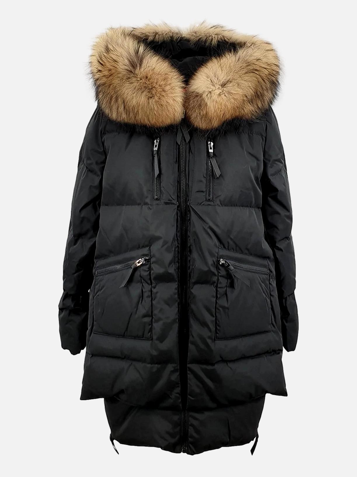 Michelle 2 Down jacket , 90 cm. - Hood - Down - Women - Black