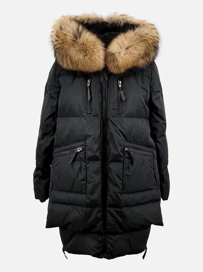 Michelle 2 Down jacket , 90 cm. - Hood - Down - Women - Black