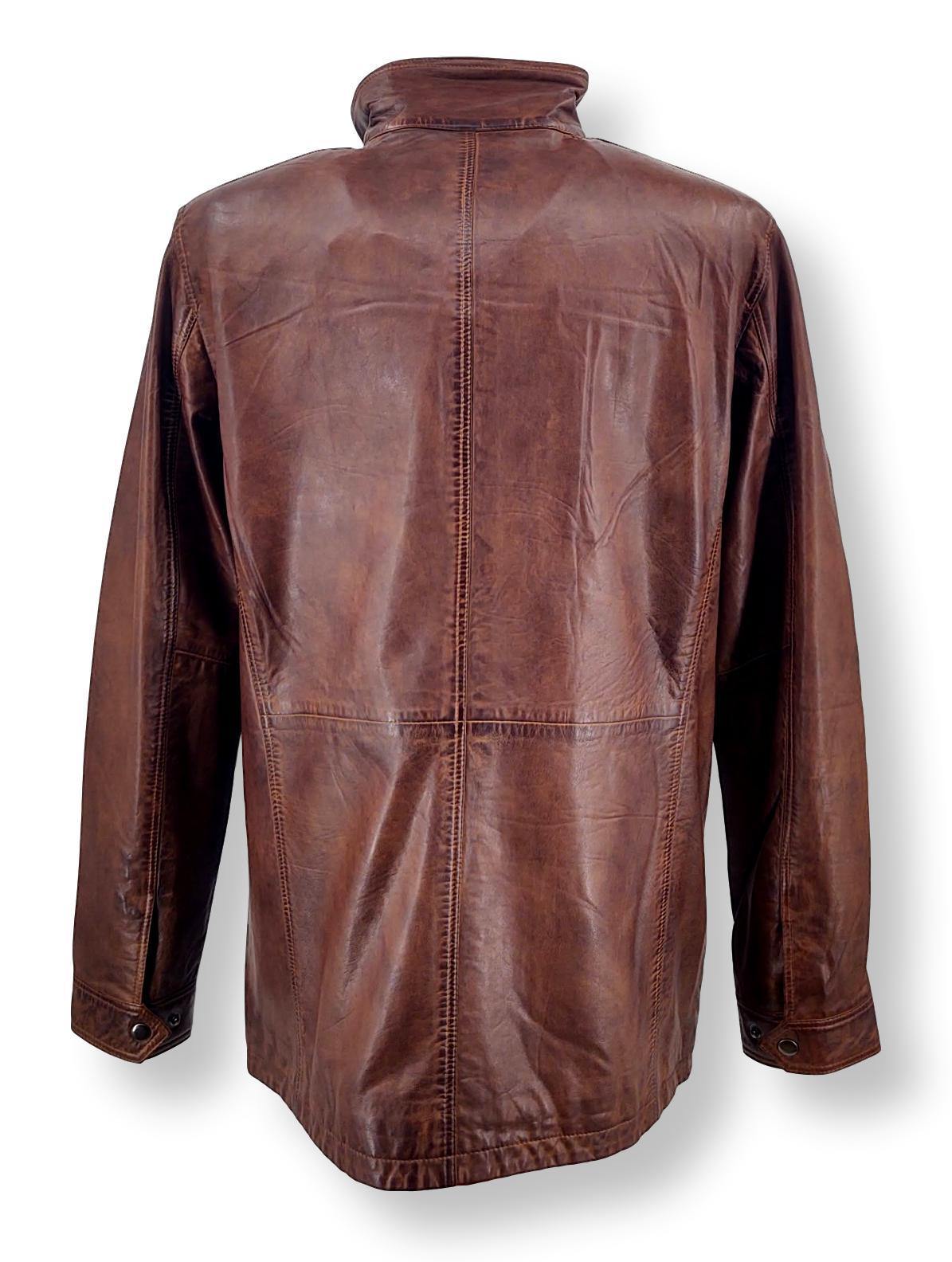 Brenton - Long - Lamb Copper Leather - Man - Brown | STAMPE PELS