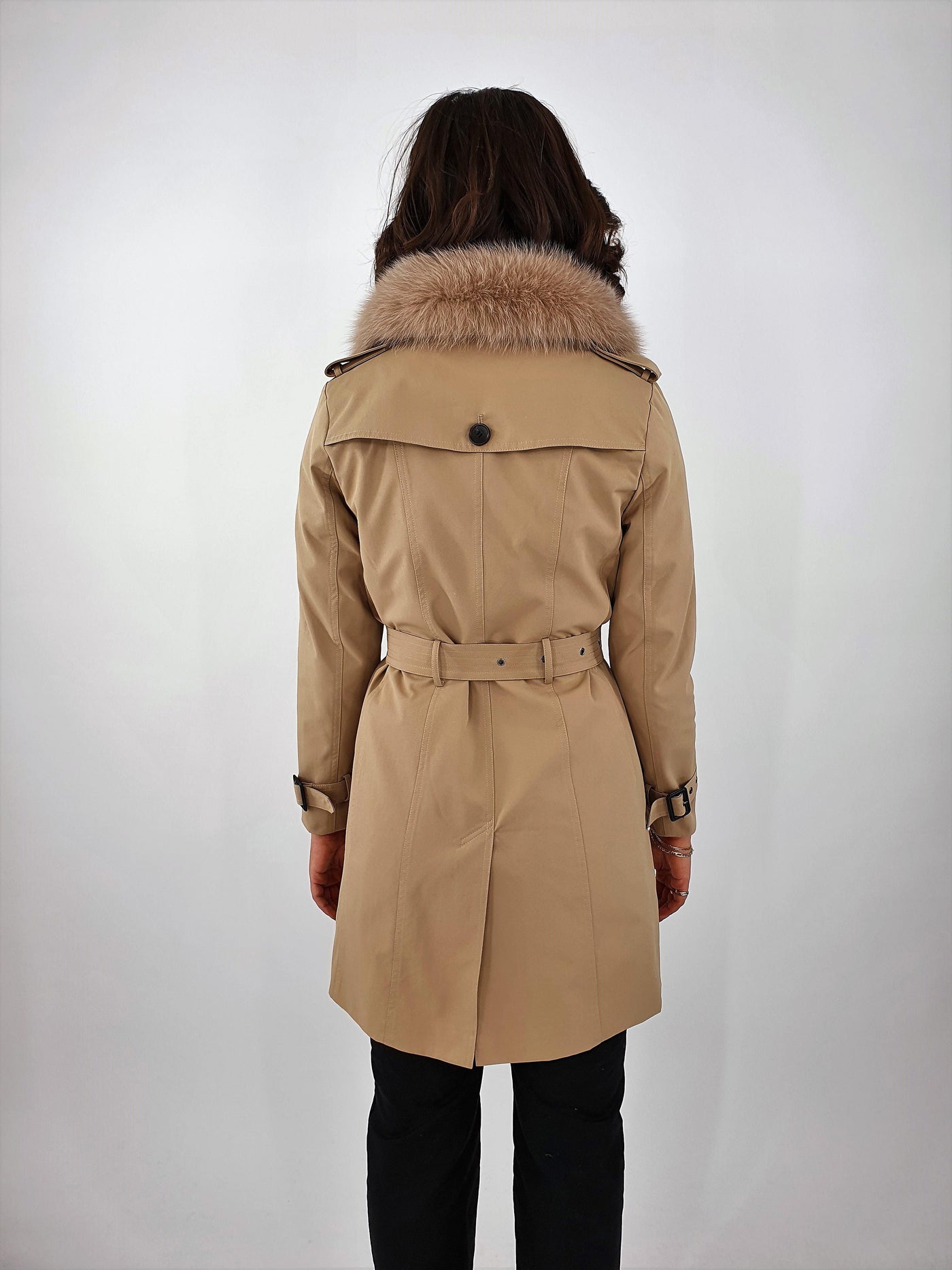 Daisy Trench Coat, 90 cm. - Textile - Women - Beige - Textile - Women - Daisy Trench Coat, 90 cm. - Textile - Women - Beige - Stampe Pels