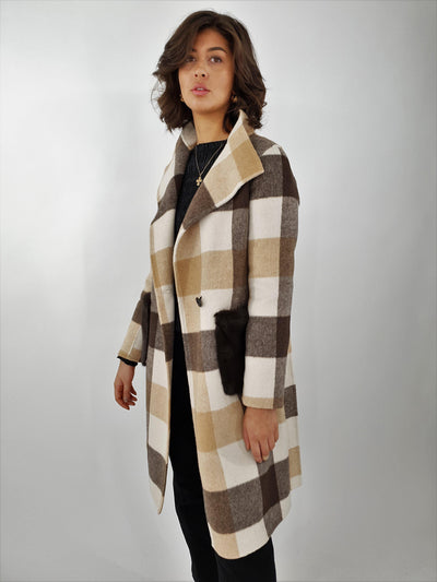 Check, 104 cm. - Collar - Wool - Women - Check - Wool - Women - Check, 104 cm. - Collar - Wool - Women - Check - Stampe Pels