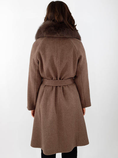 Deeba, 104 cm. - Wool - Women - Camel Brown - Wool - Women - Deeba, 104 cm. - Wool - Women - Camel Brown - Stampe Pels