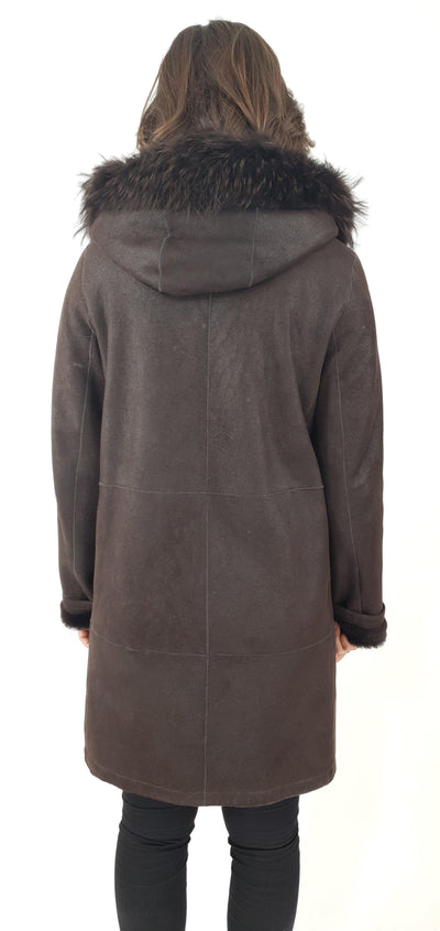 Abella, 85 cm. - Nappa Lamb Crack - Women - Dark Brown - Nappa Lamb Crack - Women - Abella, 85 cm. - Nappa Lamb Crack - Women - Dark Brown - Stampe Pels