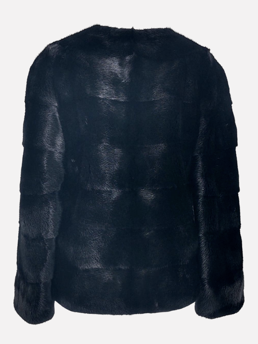 Asta, 60 cm. - Mink - Women - Black / Mink Pels - Levinsky - Kvinde