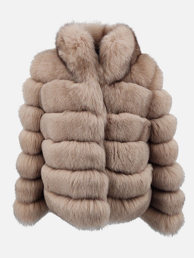Virginia, 60 cm. - Blue Fox - Women - Camel Snow Top / Ræve Pels - Levinsky - Kvinde