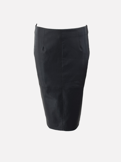 DP-03 Skirt - Lamb Stretch Leather - Women - Black