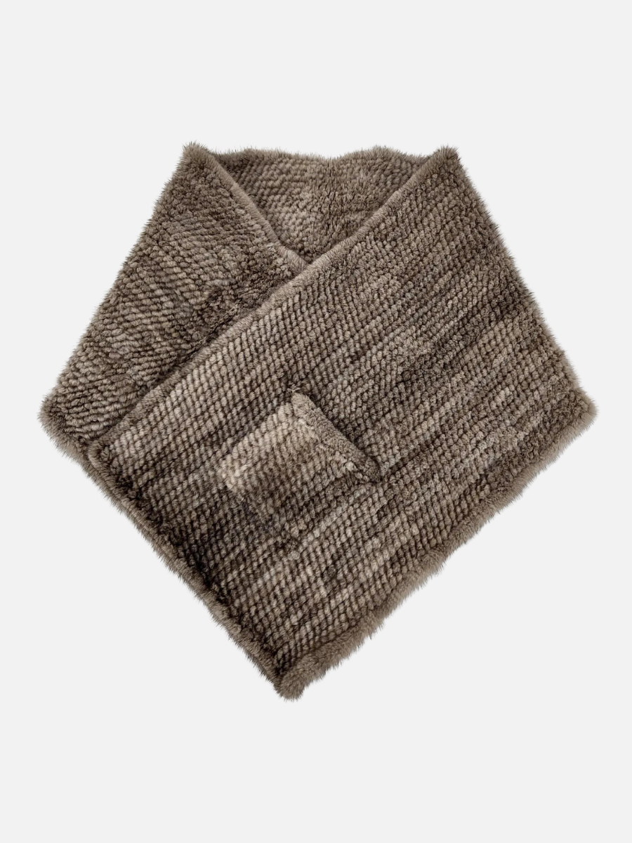 Scarf 180*40 cm.  - Mink Knitted - Accesories - Silver Blue
