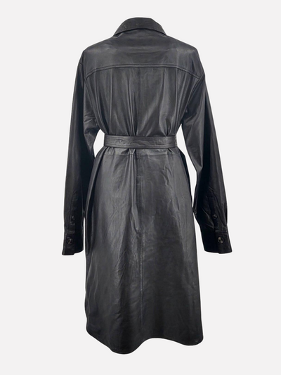 Dafne Dress - Lamb Malli Leather - Women - Black