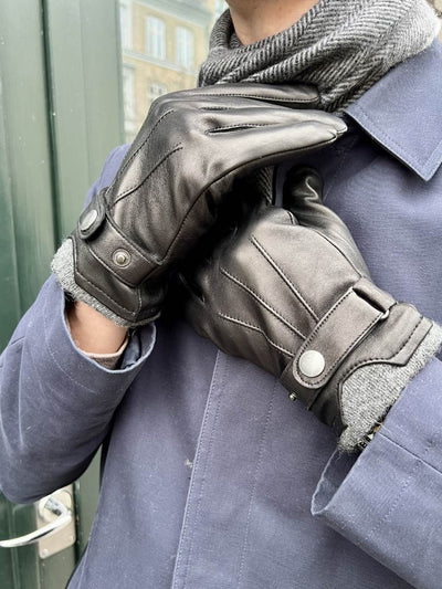 219 Glove - Lamb Slink Leather -Accesories - Black