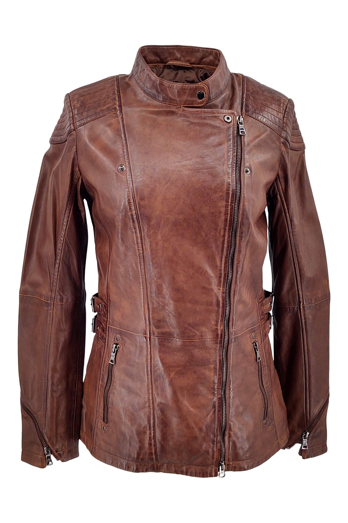 Floyd - Lamb Copper Leather - Women - Brown / Læder Skinds Jakke - Levinsky - Kvinde | STAMPE PELS