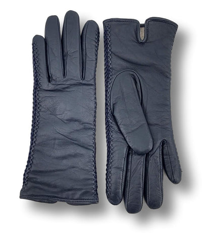 Z-001 Stitch Glove - Leather / Skindhandske - Accesories - Navy | STAMPE PELS