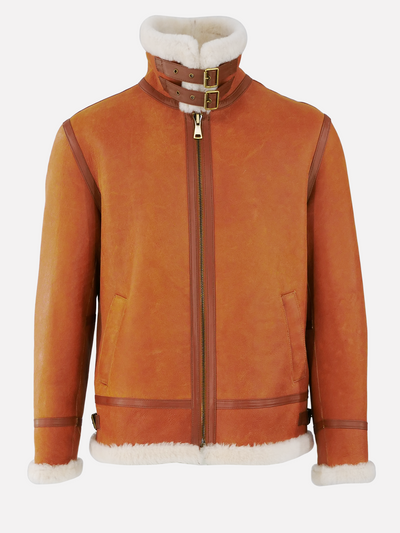 Elias, 68 cm. - Collar - Nappa Lamb Crack - Man - Cognac