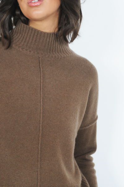 SY-23080 Sweater - 100% Cashmere - Accesories - Dark Brown