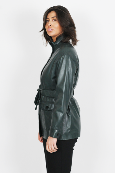 Eira - Lamb Malli Leather - Women - Copper Green